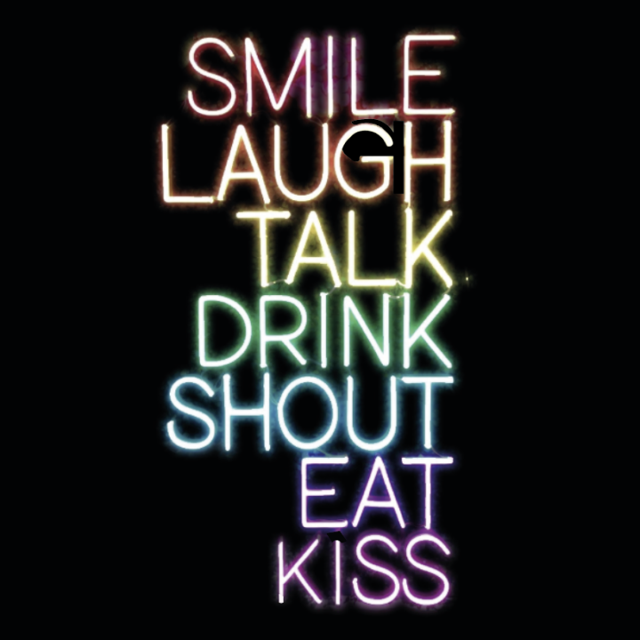 Néon LED Smile Laught Talk Drink
