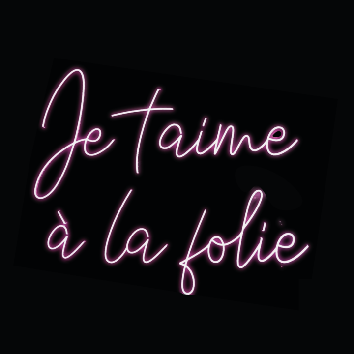 Néon LED Je t'aime à la folie