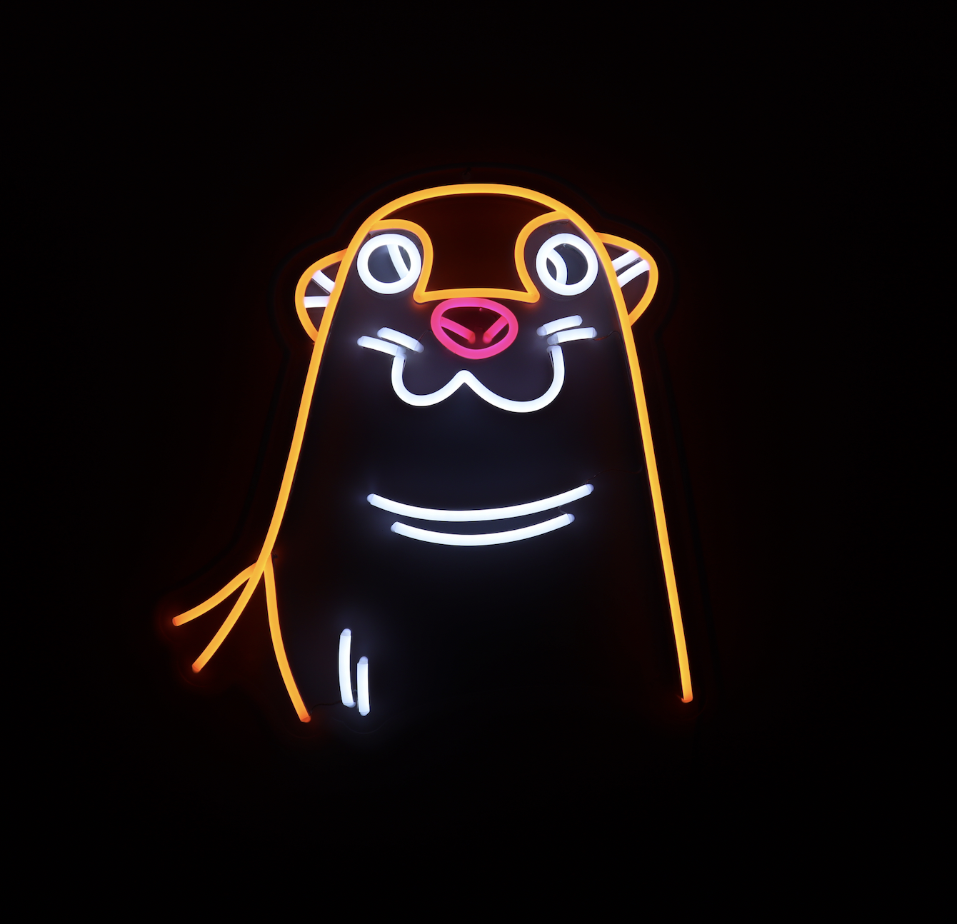 Néon LED Une loutre qui louche